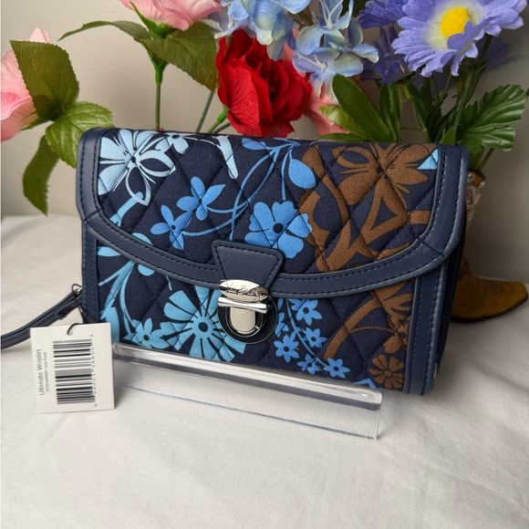 NWT Vera Bradley Java Floral Ultimate Wristlet Wallet Clutch Wallet Pushlock - Picture 3 of 10